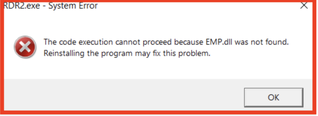 How To Fix Red Dead Redemption 2 (RDR2RDR2) EMP.dll Not Found 2 How to Fix Red Dead Redemption 2 RDR2RDR2 EMP.dll Not Found