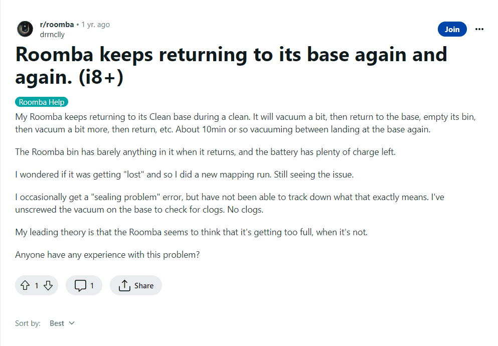 How to Fix Roomba Keeps Returning Home