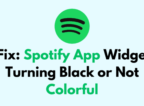 How to Fix Spotify App Widget Turning Black or Not Colorful