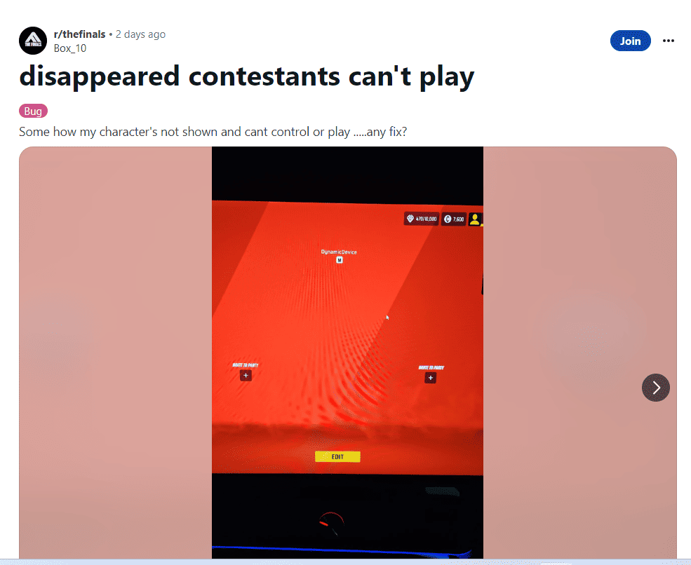 How to Fix The Finals Contestants Disappearing