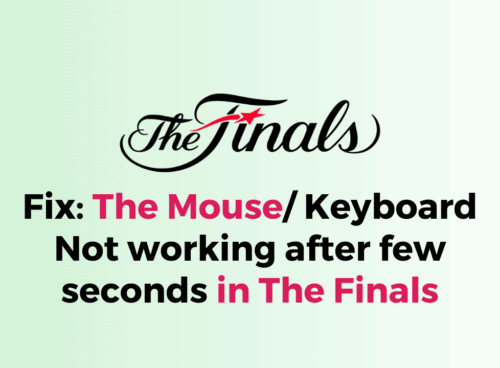 How to Fix The Mouse Keyboard Not working after few seconds in The Finals