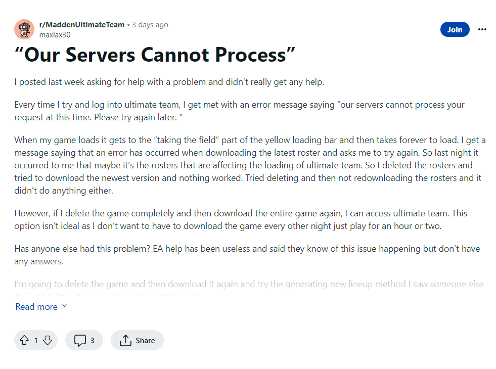 How to Fix The "Our Servers Cannot Process Your Request At This Time" Error in Madden NFL 24 1 How to Fix The Our Servers Cannot Process Your Request At This Time Error in Madden NFL 24