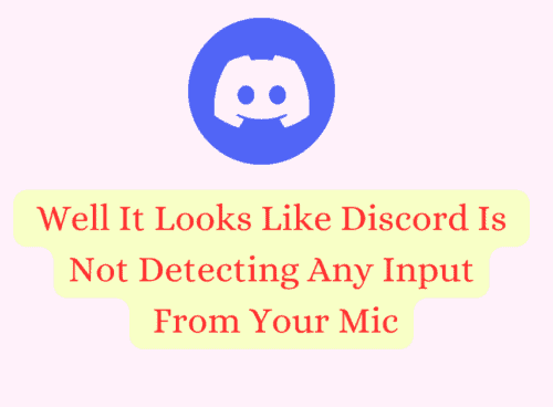 How to Fix Well It Looks Like Discord Is Not Detecting Any Input From Your Mic