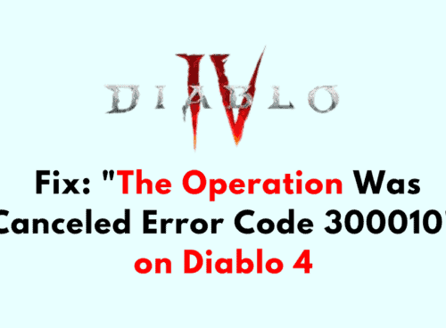 How to Fix The Operation Was Canceled Error Code 300010 on Diablo 4