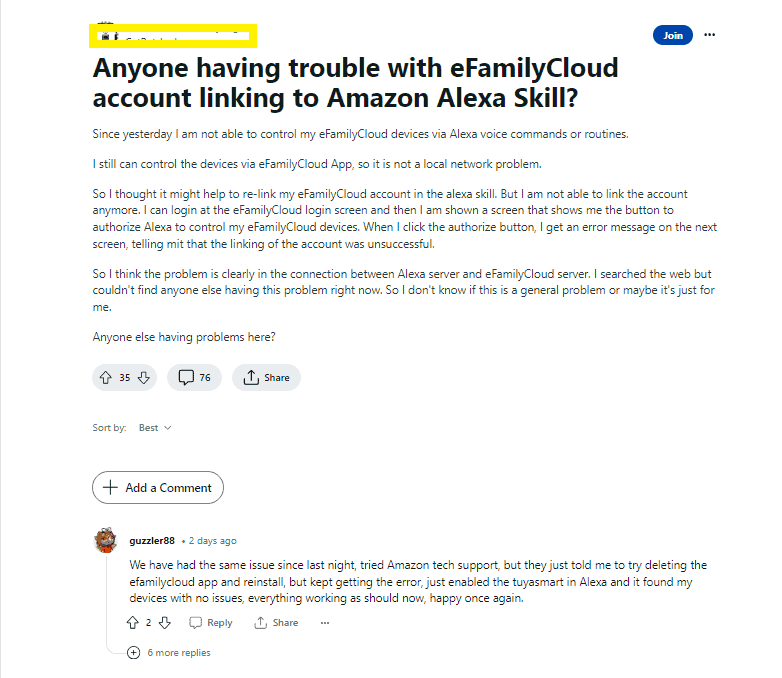 Efamilycloud alexa best sale