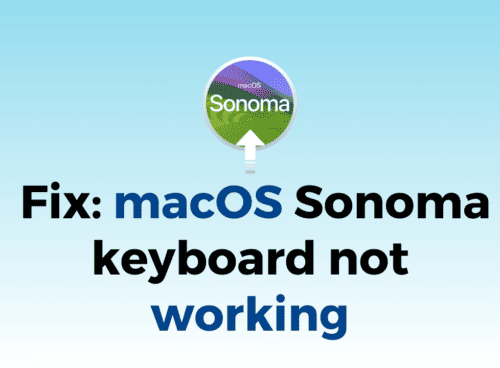 How to Fix macOS Sonoma keyboard not working 1