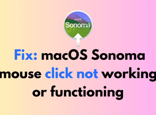 How to Fix macOS Sonoma mouse click not working or functioning 1