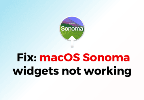 How to Fix macOS Sonoma widgets not working 1
