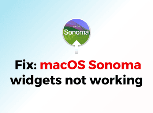 How to Fix macOS Sonoma widgets not working 1