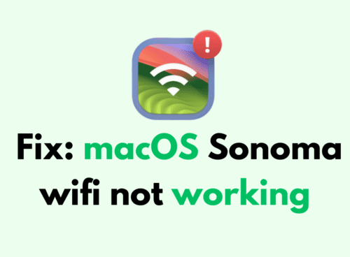 How to Fix macOS Sonoma wifi not working 1