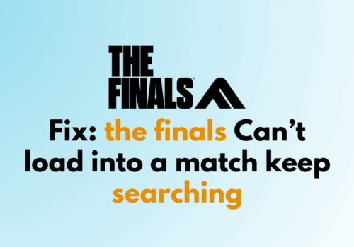 How to Fix the finals Cant load into a match keep searching 1