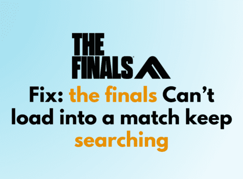 How to Fix the finals Cant load into a match keep searching 1