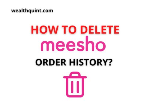 How to delete meesho order history