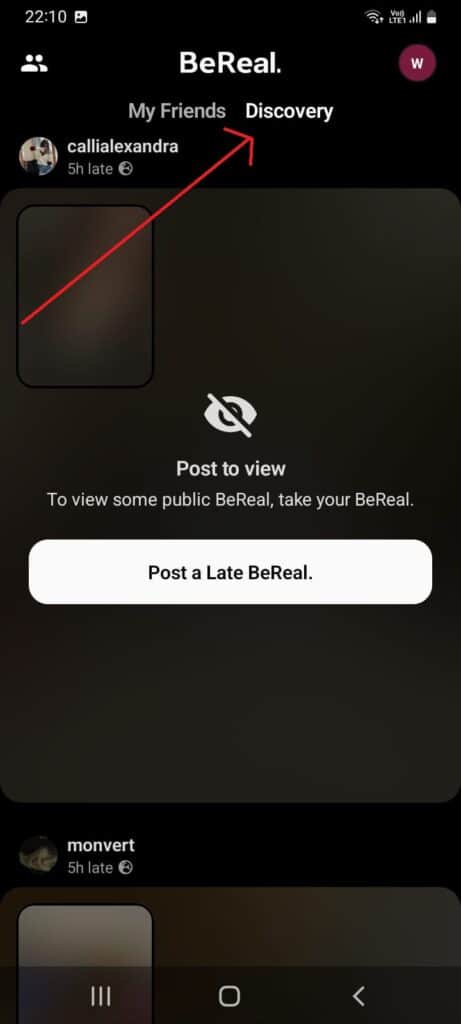How To Find Friends On BeReal 6 How to find freiends on BeReal Step 5 1