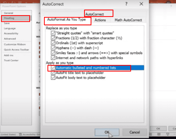 How To Fix Powerpoint Not Indenting Bullets 3 How to fix Bullet Indents enable automatic 1