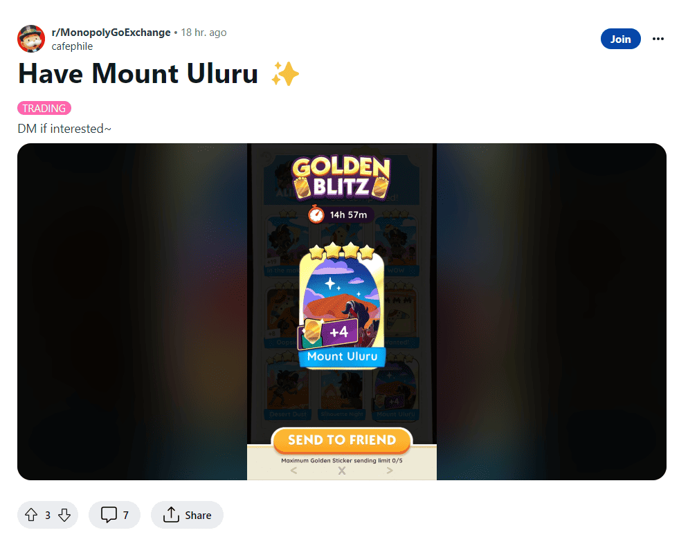Mount Uluru in Monopoly Go 1 How to get Mount Uluru in Monopoly Go