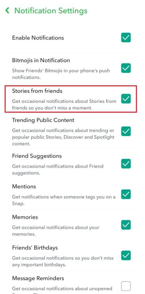 How To Turn ON Story Notifications On Snapchat 4 How to turn on stories notification on Snapchat Step 5