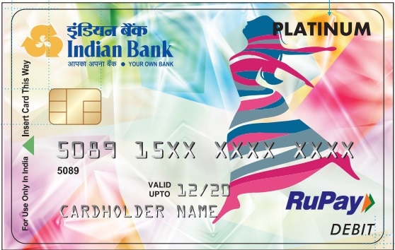 Indian Bank Debit Cards 10 IB-Surabhi Card RuPay