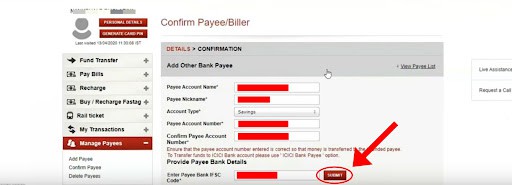 How to Add Beneficiary in ICICI Bank? 5 IBABN5