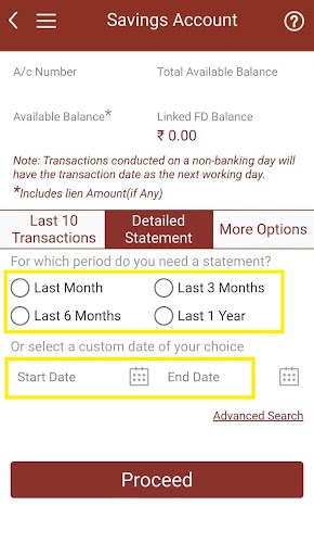 ICICI Bank Mini statement: Missed Call Number, SMS Banking 6 ICICI Bank Mini Statement Download screen