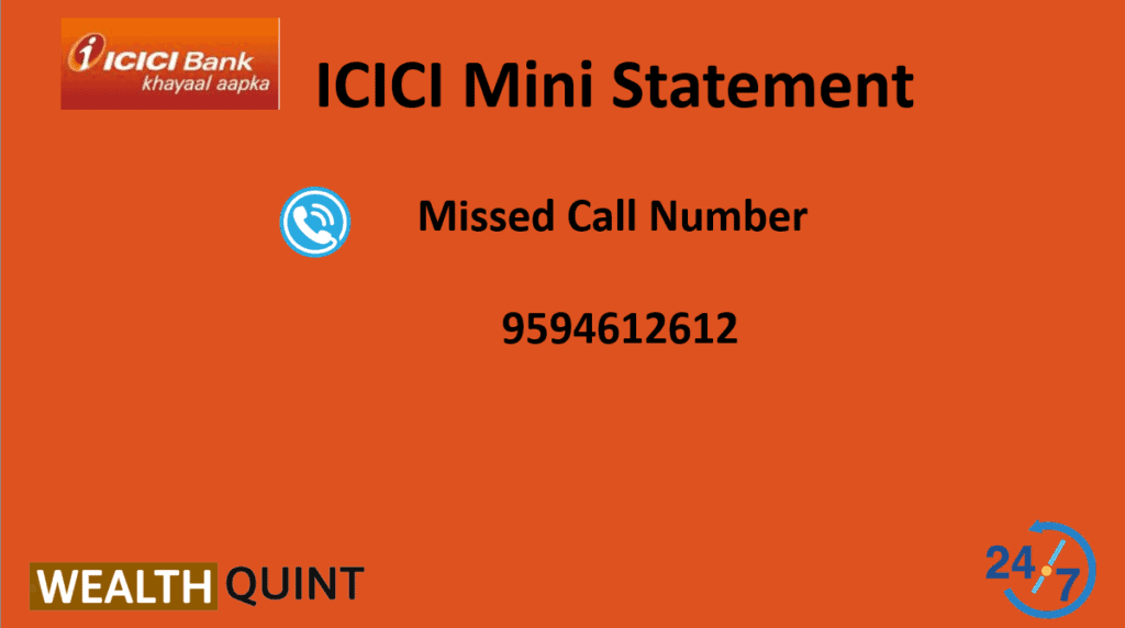 ICICI Bank Mini statement: Missed Call Number, SMS Banking 1 ICICI Bank Mini Statement Through Missed Call