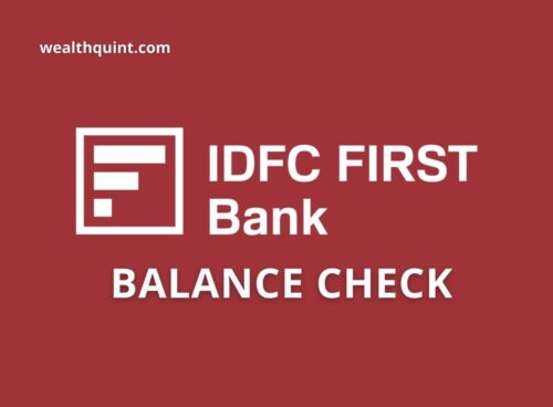 IDFC First Bank Balance check