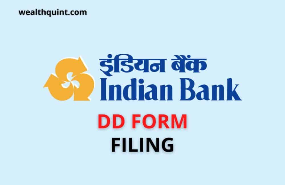 Indian Bank DD form Filling