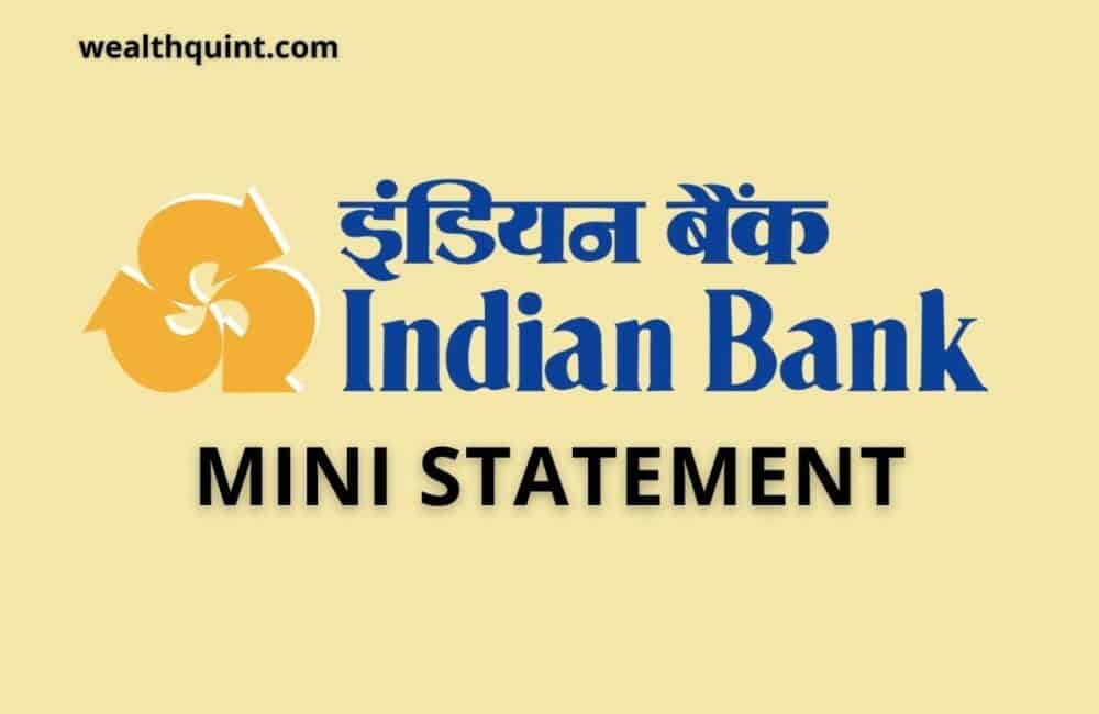 Indian Bank Mini Statement