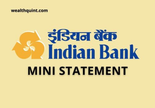 Indian Bank Mini Statement