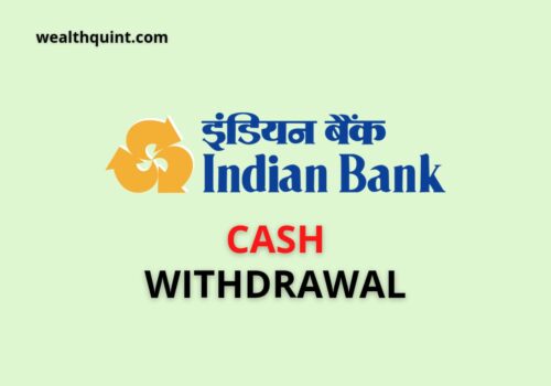 Indian Bank cash withdrawal slip