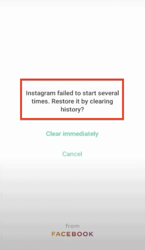 How to Fix Instagram Failed to Start Several Times 1 Instagram failed to start several times