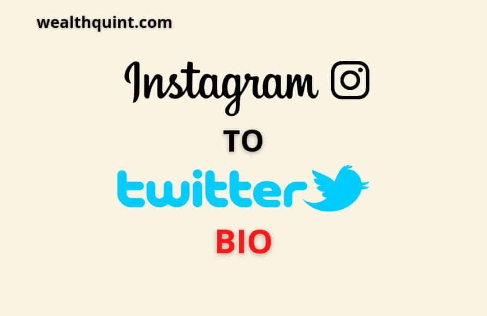Instgaran to twitter bio