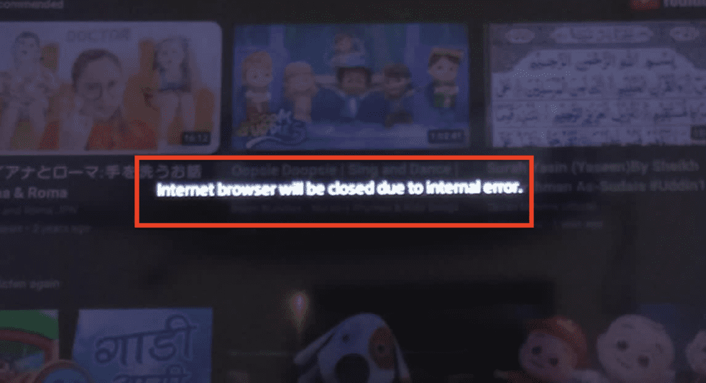 How to Fix "Internet Browser Will Be Closed Due to Internal Error" on Sony TV 2 Internet Browser Will Be Closed Due to Internal Error youtube sony tv
