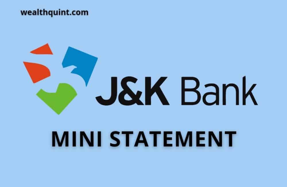 JK Bank Mini Statement