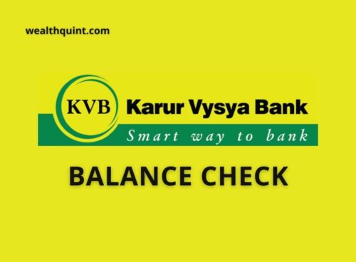 KVB Bank Balance check