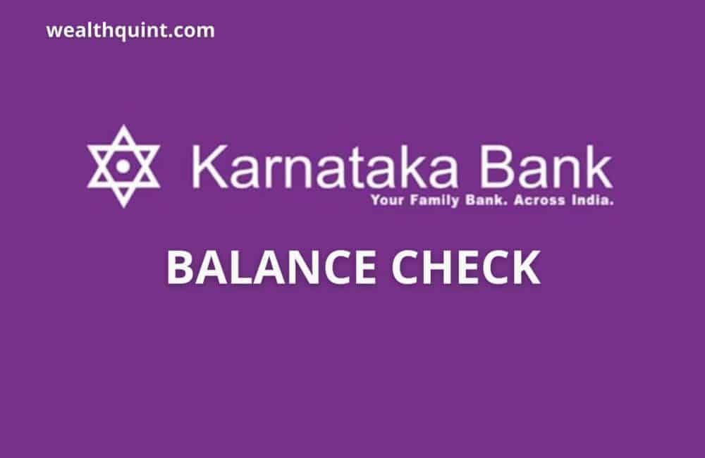 Karnataka bank balance check