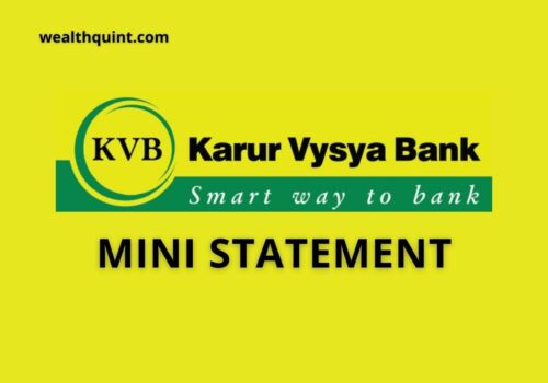 Karur Vysya Bank Mini Statement