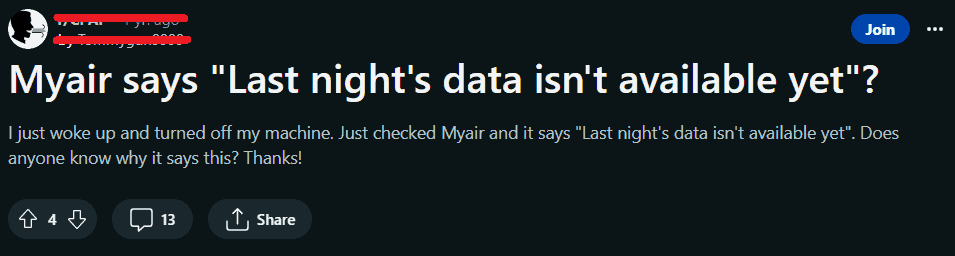 How To Fix "Last Night's Data Isn't Available Yet" on MyAir 2 Last night data not available reddit