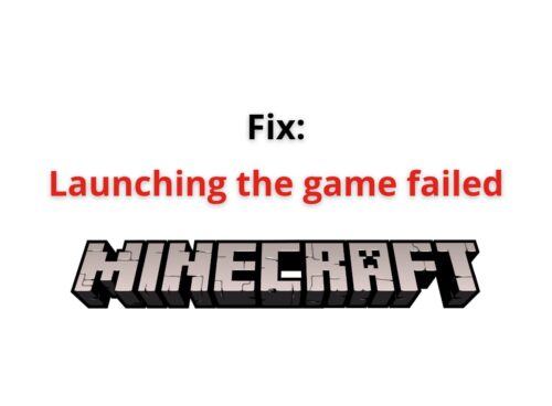 Launching The Game Failed Minecraft