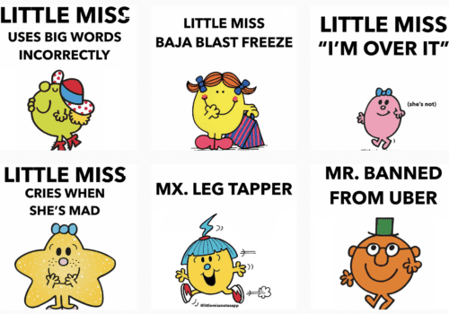 Little Miss & Mr Men Memes Font