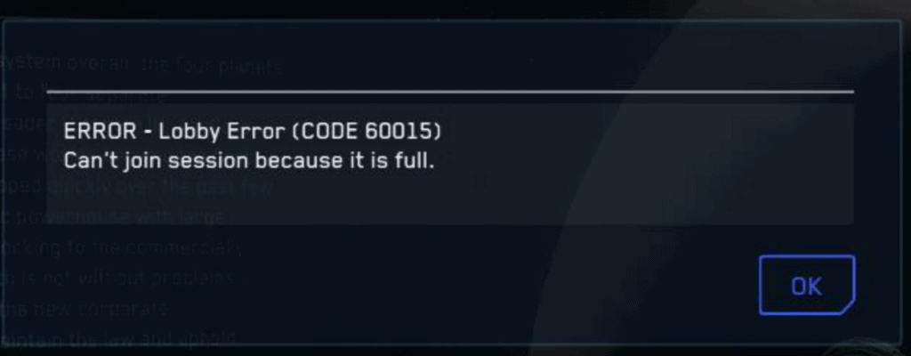 How to Fix Lobby Error Code 60015 in Star Citizen 1 Lobby Error Code 60015 in Star Citizen