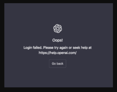 How to Fix Login failed Please try again or seek help at https://help.openai.com 1 Login failed. Please try again