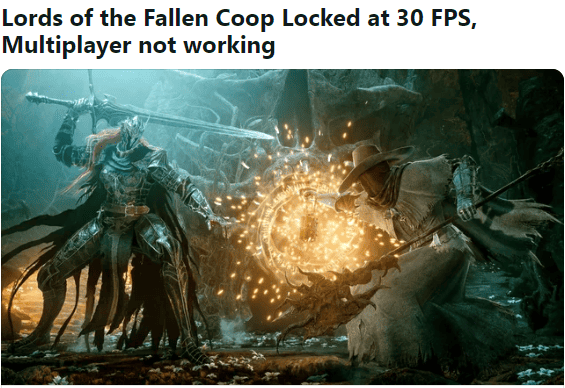 Lords of the Fallen Co-op Locked at 30 FPS: What You Need to Know 2 Lords of the Fallen Co op Locked at 30 FPS
