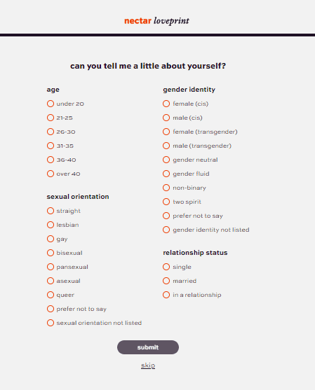 Nectar Loveprint Quiz: What is It & How to Take Loveprint Quiz 5 Loveprint Skip