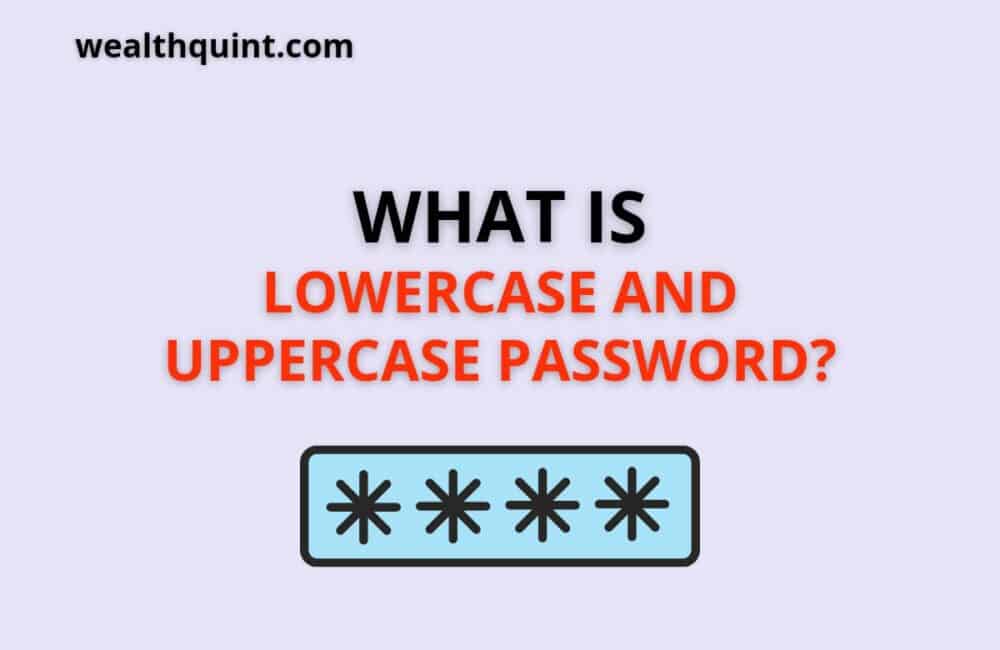 What is a Lowercase or Uppercase Password?  1 Lowercase passowrd uppercase password