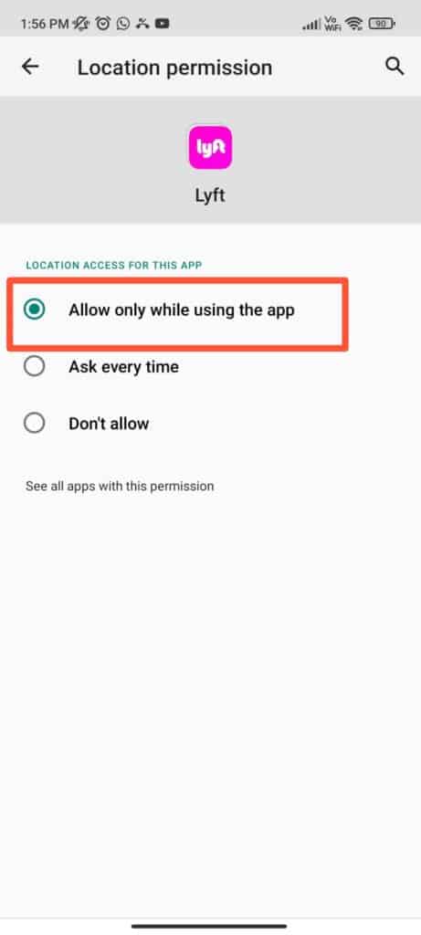 How To Fix "Error Loading Search Results" On Lyft 4 Lyft location permission