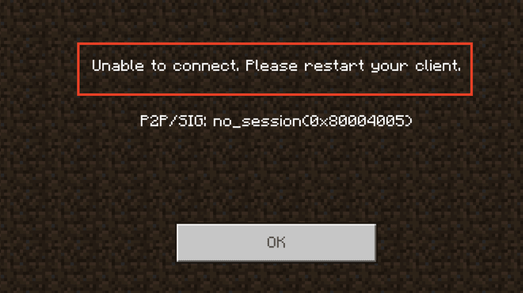 How to Fix "Unable to Connect Please Restart Your Client" on Minecraft 1 MINECRAFT UNABLE TO CONNECT PLEASE RESTART YOUR CLIENT