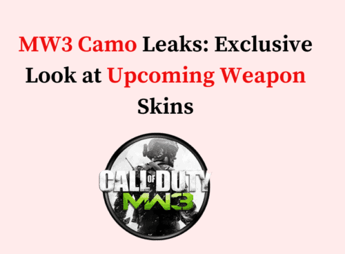 MW3 Camo Leaks Exclusive Look at Upcoming Weapon Skins