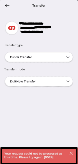 How to Fix "Error Code 00e4" on Maybank 1 Maybank Error Code 00e4