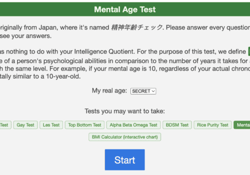Mental Age Test
